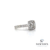 Estate 14kt White Gold Princess Cut Diamond Engagement Ring