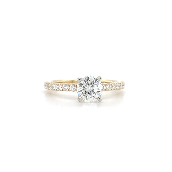 14kt Yellow Gold Round Engagement Ring
