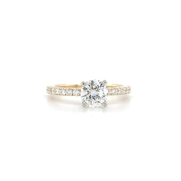 14kt Yellow Gold Round Engagement Ring