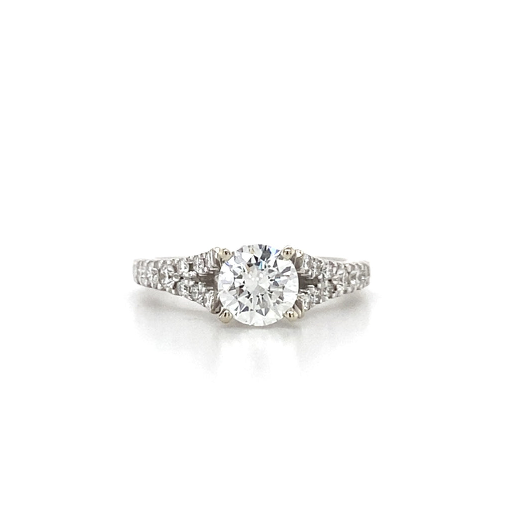14kt White Gold Split Shank Diamond Engagement Ring