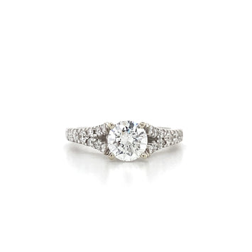 14kt White Gold Split Shank Diamond Engagement Ring