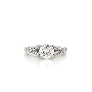 14kt White Gold Split Shank Diamond Engagement Ring