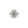 14kt. Two Tone Aquamarine and Diamond Ring