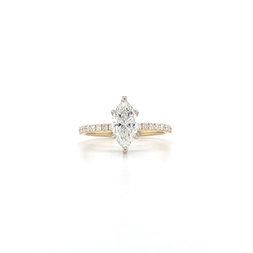 14kt Yellow Gold Marquise Diamond Engagement Ring (1.01ctr)
