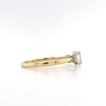 14kt Yellow Gold Oval Diamond Engagement Ring