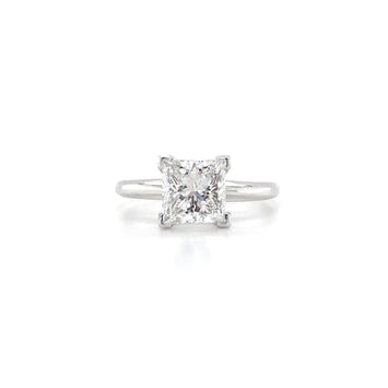14kt White Gold Princess Cut Solitaire Engagement Ring (1.71ct)