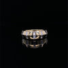 18kt Yellow Gold Diamond Knife Edge Ring