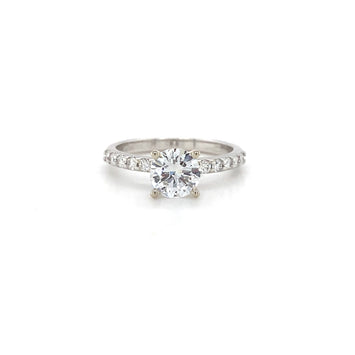 14kt White Gold Round Brilliant Engagement Ring