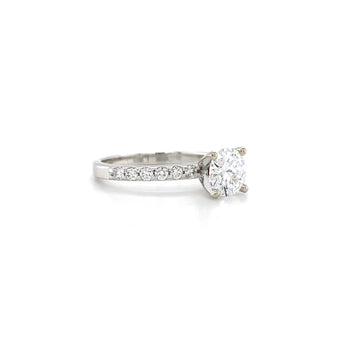 14kt White Gold Round Engagement Ring