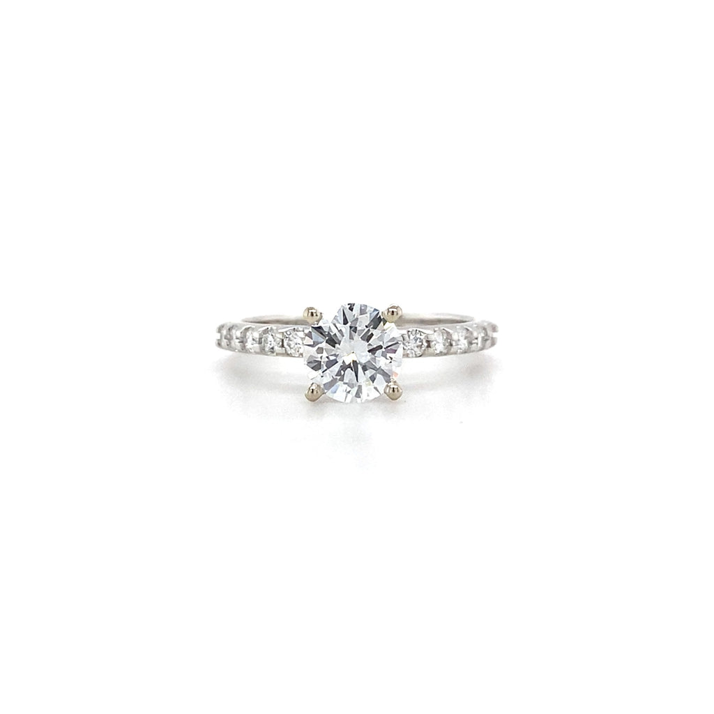 14kt White Gold Round Brilliant Engagement Ring