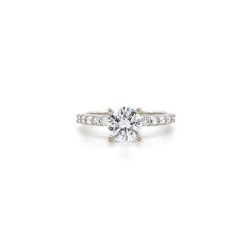 14kt White Gold Round Brilliant Engagement Ring