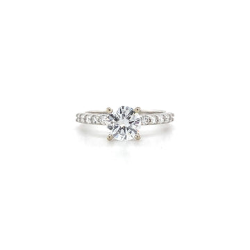 14kt White Gold Round Brilliant Engagement Ring