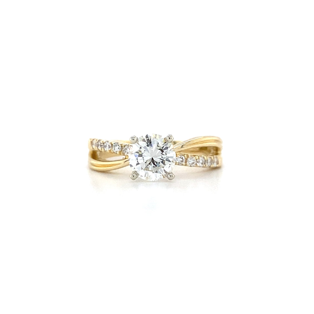 14kt Yellow Gold Brilliant Cut Engagement Ring
