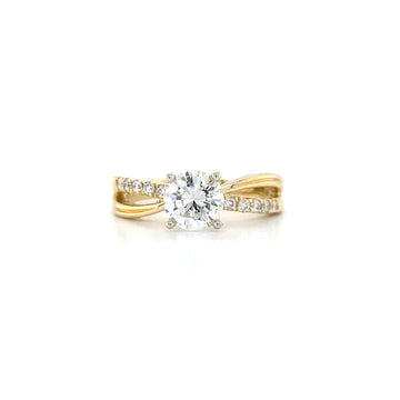 14kt Yellow Gold Brilliant Cut Engagement Ring