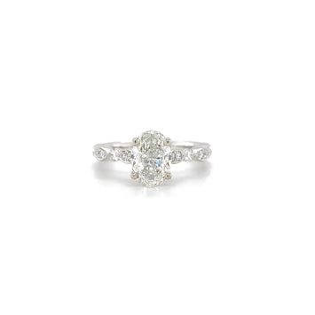 14kt White Gold Diamond Engagement Ring