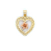 Estate 14kt Yellow and Rose Gold Heart Pendant