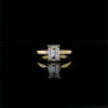 14kt Yellow Gold Emerald Cut Engagement Ring