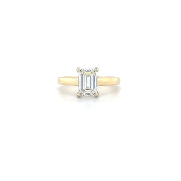 14kt Yellow Gold Emerald Cut Engagement Ring