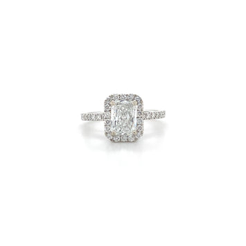 14kt White Gold Radiant Cut Diamond Engagement Ring