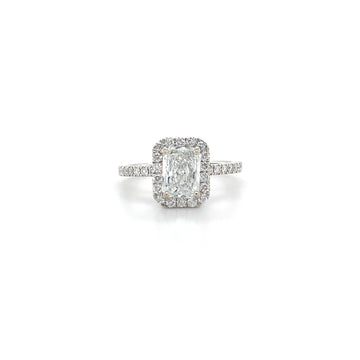 14kt White Gold Radiant Cut Diamond Engagement Ring