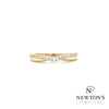 14kt Yellow Gold & Diamond Contour Ring (0.19ct)