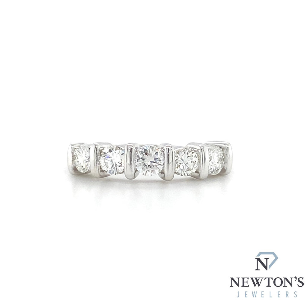 Estate 14kt White Gold 5 Diamond Ring (1.00ct)