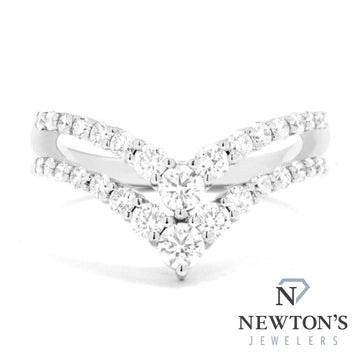 18kt White Gold Couture Diamond Contour Band (1.00ct)