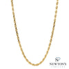 10kt Yellow Gold 24" Diamond Cut Rope Chain