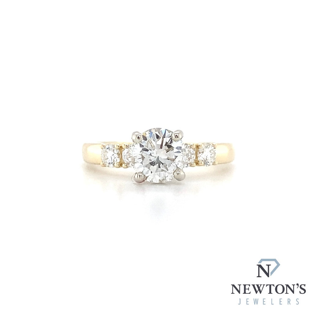 14kt Yellow Gold Round Brilliant Cut Diamond Engagement Ring (1.60ct TW)
