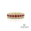 14kt Yellow Gold Ruby & Diamond Fashion Band