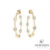 14kt Yellow Gold Oval Diamond Hoops (2.84ct)