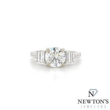 14kt White Gold Round Brilliant Cut Diamond Engagement Ring (2.01ct TW)