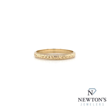 Estate 14kt Yellow Gold Deco Design Band