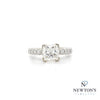 14kt White Gold Princess Cut Diamond Engagement Ring (1.70ct)
