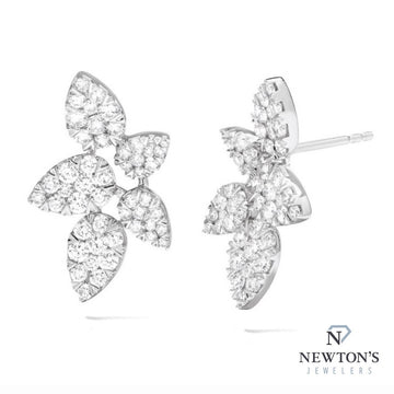 18kt White Gold Couture Diamond Bloom Ear Studs (1.95ct)