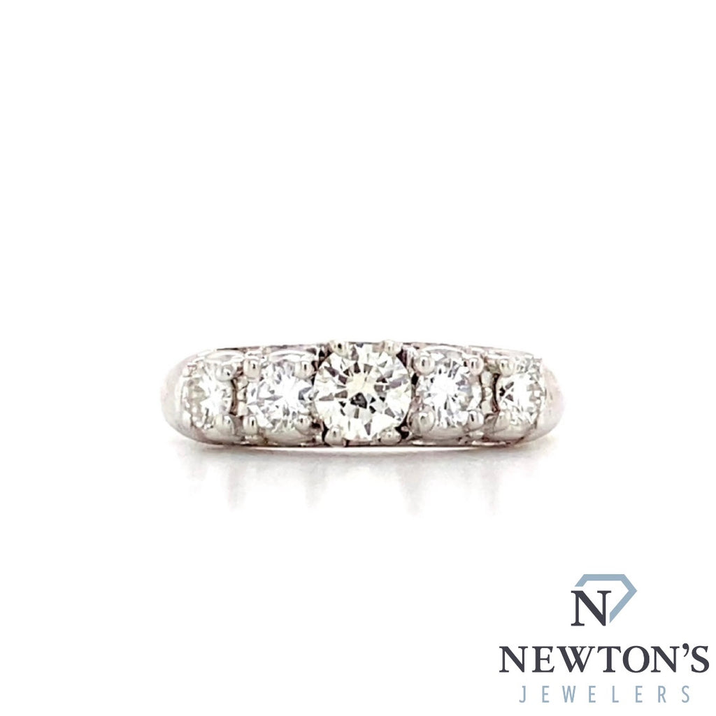 Estate 14kt White Gold Diamond Ring