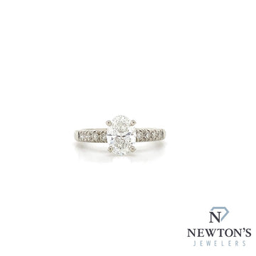 14kt White Gold Oval Cut Diamond Engagement Ring (1.26ct TW)