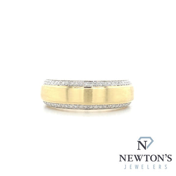 14kt Yellow Gold Diamond Gent's Ring