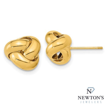 14kt Yellow Gold Knot Ear Studs