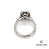 Estate 14kt White Gold Princess Cut Diamond Engagement Ring