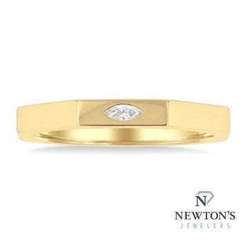 14kt Yellow Gold Marquise Diamond Octagonal Fashion Band (0.05ct)