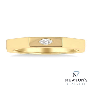 14kt Yellow Gold Marquise Diamond Octagonal Fashion Band (0.05ct)