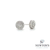 14kt White Gold Diamond Halo Studs
