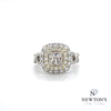 14kt White and Yellow Gold Princess-cut Diamond Engagement Ring