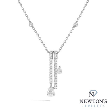 18kt White Gold Couture Diamond Pendant Necklace (1.30ct)