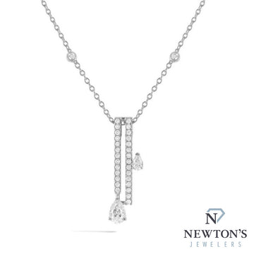 18kt White Gold Couture Diamond Pendant Necklace (1.30ct)