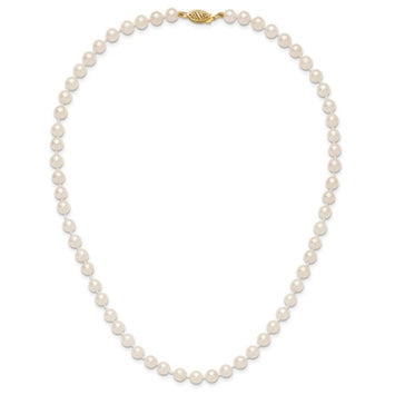 14kt Yellow Gold Pearl Necklace