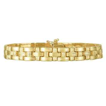 14kt Yellow Gold Basketweave Bracelet