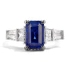 Platinum Sapphire and Diamond Ring