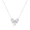 18kt White Gold Bow Tie Pendant